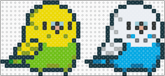 Parakeet - green,yellow,light blue