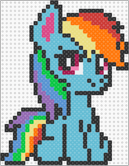 Vine with rainbow flowers Fuse Bead Pattern - Kandi Pad | Kandi ...