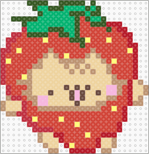 Strawberry Cat 🍓 - beige,red