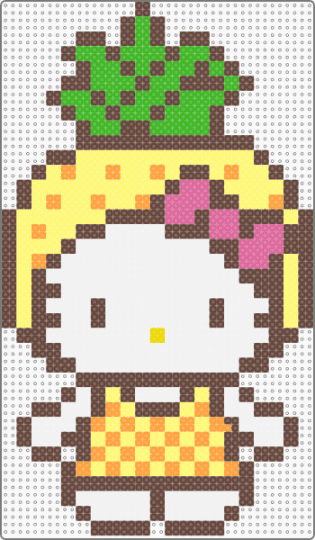 Pineapple Hello Kitty 🍍 - brown,yellow