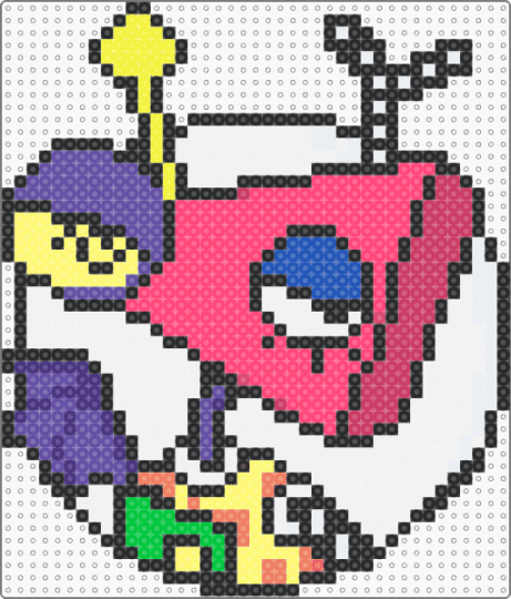 Zooble room sign - white,purple,red,pink,colorful