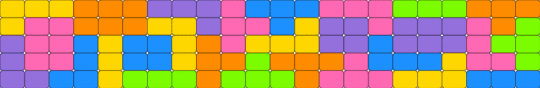 tetris cuff - yellow,light blue,colorful