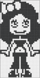 chick pix oc - pixel chix,female,classic,character,bow,nostalgia,black