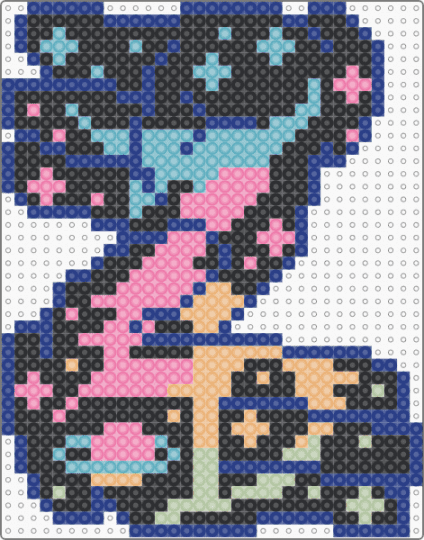Zeds Dead Galaxy Hands - black,blue,pink,zeds dead,edm,music,dubstep,zeds dead hands,hands,zeds dead perler,plurr