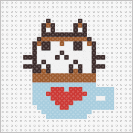 catcup - cat,cup,mug,coffee,heart,cute,animal,relaxation,affection,white,brown,light blue