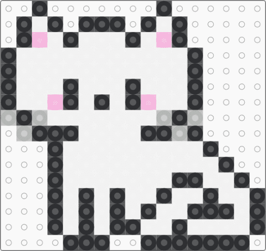 Small white cat - white,pink,beige,cat,small
