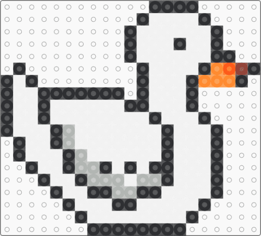 Mossy Duck Gems logo - white,beige