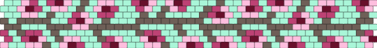 remixed 44x8 arizona tea flower cuff - teal,pink
