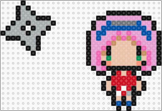 Chaveiro Sakura Haruno Clássico Shuriken - beige,blue,gray,pink