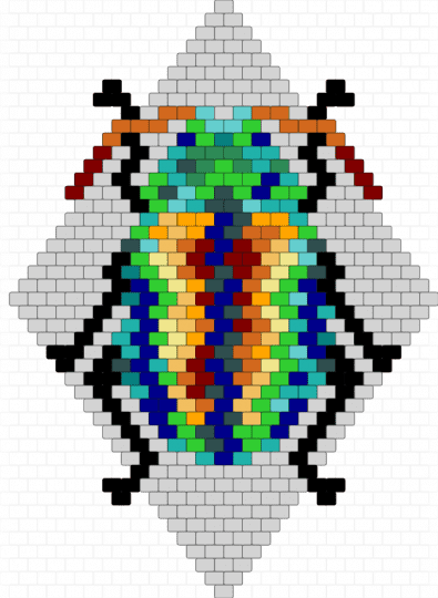 Dogbane Beetle - white,orange,green,purple,colorful