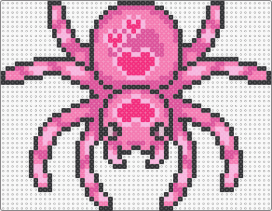 Love spider *REMIX* - spider,cute,love,valentines,romance,heart,pink,perler