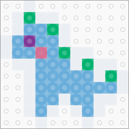 Mini Dino with spikes - light blue,dino,spikes,spikey,spiky,cute,kawaii,mini,charm