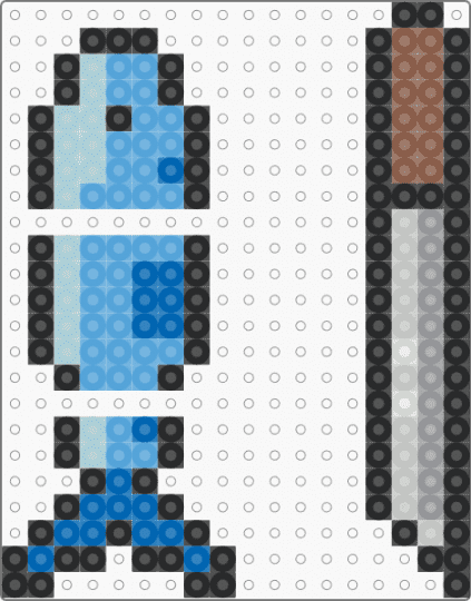 fish + knife - black,light blue