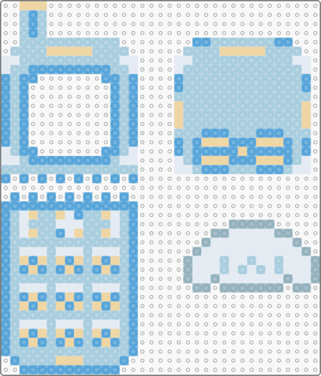 cinnamonroll flip phone - light blue