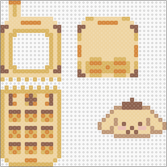 pompompurin flip phone (photo holder) - orange,beige