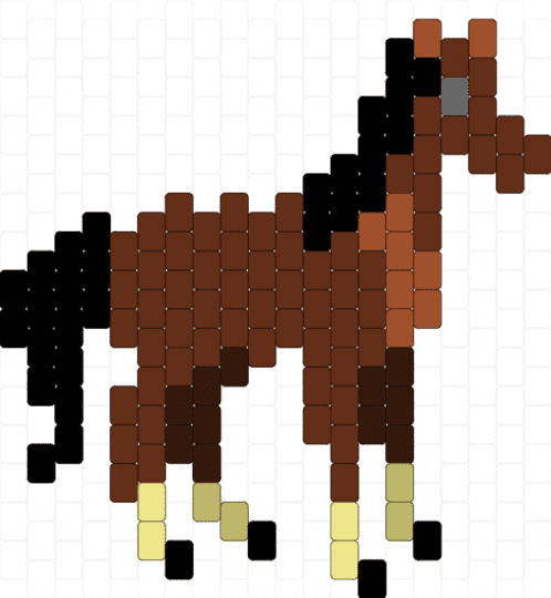 Small Horse PONY BEAD - brown