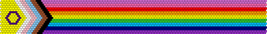 Intersex Progress + Gilbert Baker 9-Stripe Pride Flag Cuff - yellow,pink,purple,pride,rainbow,flag,lgbtq