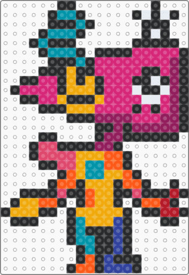 Zooble looks at u with big wet eyes - black,pink,orange,zooble,zooble tadc,tadc,the amazing digital circus