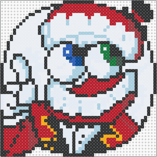 Caine door sign - white,red,light blue,caine,caine tadc,tadc,the amazing digital circus