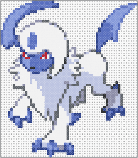 Absol - blue,gray,pink