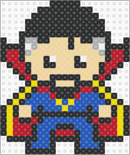 dr strange - black,beige,red,blue