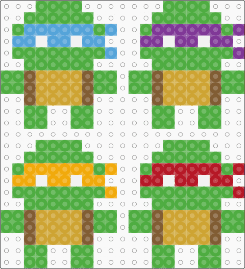 ninja turtle - green,orange