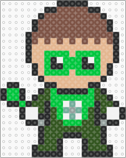 green lantern - tan,beige,green,gold