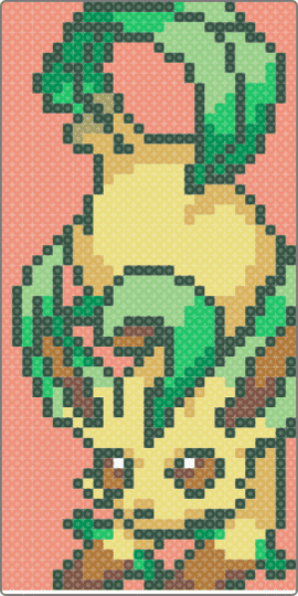 Leafeon - gray,yellow,orange
