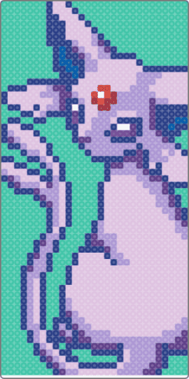 Espeon - pink,blue,teal