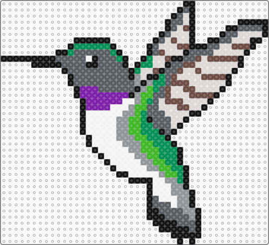 Project Black-Chinned Hummingbird 2 - beige, gray
