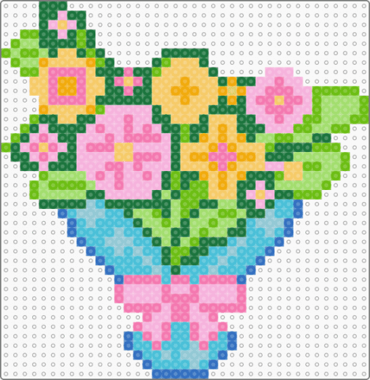 Bouquet - green,pink
