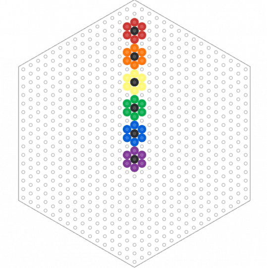 Pride charm idea - colorful, green, orange, pink