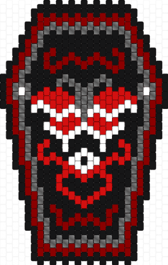 moth coffin pannel/tapestry - black,red