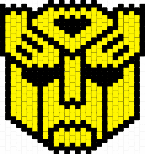 Bumblebee autobot logo - black, yellow