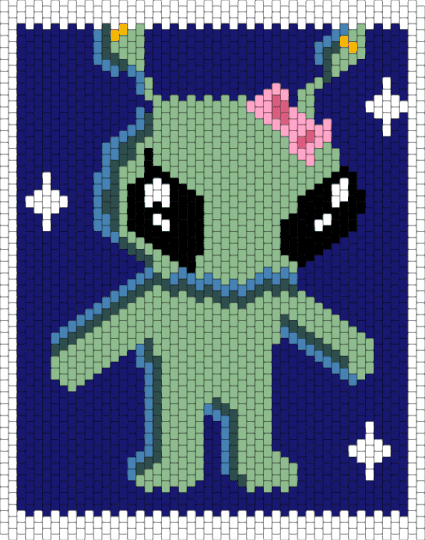 Little alien dude :3 - purple, teal