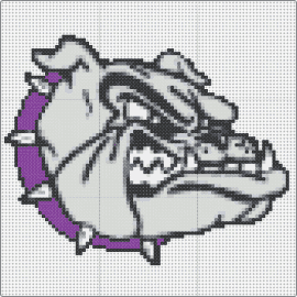 Bulldog - bulldog,animal,dog,mascot,pet,canine,portrait,gray,purple