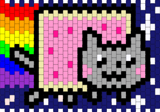 nyan act front side - purple,yellow,pink,beige,nyancat,nyan,space,galaxy,cat,bag