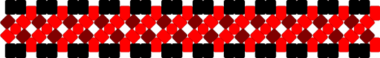 black & red x base - brown,red,kandi,xbase,black,cuff