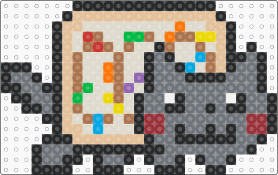 Nyan cat (hot fudge sundae) - beige, gray, tan