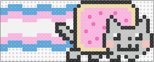 Nyan cat(trans) - beige,pink