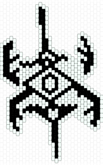 Abbadon 's sigil symbol Haunted Hotel - white,black