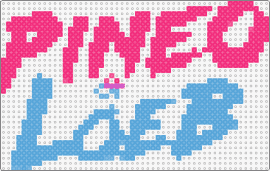 Pineo & LOeb perler - pineo and loeb,dj,funky,music,edm,lettering,bold,pink,light blue