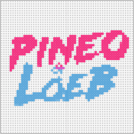 Pineo & LOeb perler - pineo and loeb,dj,funky,music,edm,lettering,dynamic,bold,pink,light blue