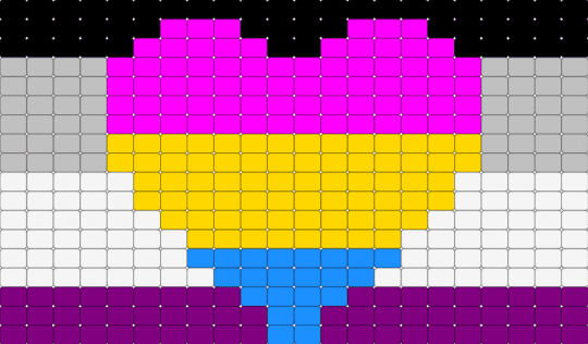 Pan ace flag - pink,yellow,ace,pan,panromantic
