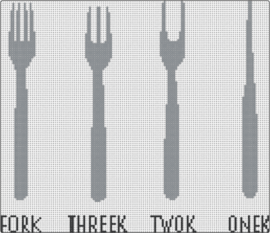 utensilsCOTD - gray,cotdutensils,fork,twok,threk,onek