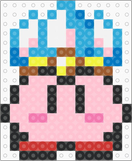 Kirby (ice) - light blue,pink