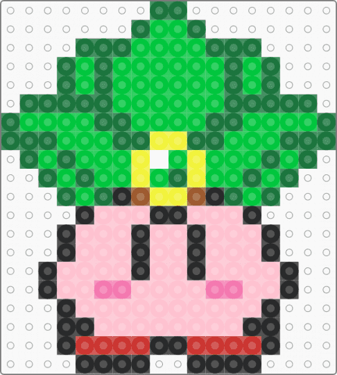 Kirby (leaf) - pink,green