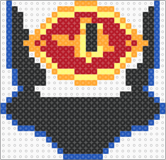 Eye Of Sauron - black, blue, orange, red