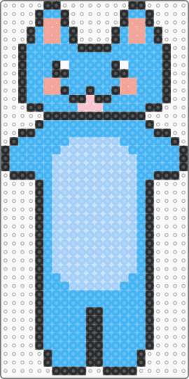 Blue kitty - light blue
