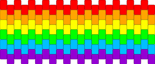 rainbow bracelet peyote stitch - orange,red,purple,colorful,rainbow,peyote,kandi,stitch,gay,lgbtq,pride,cat